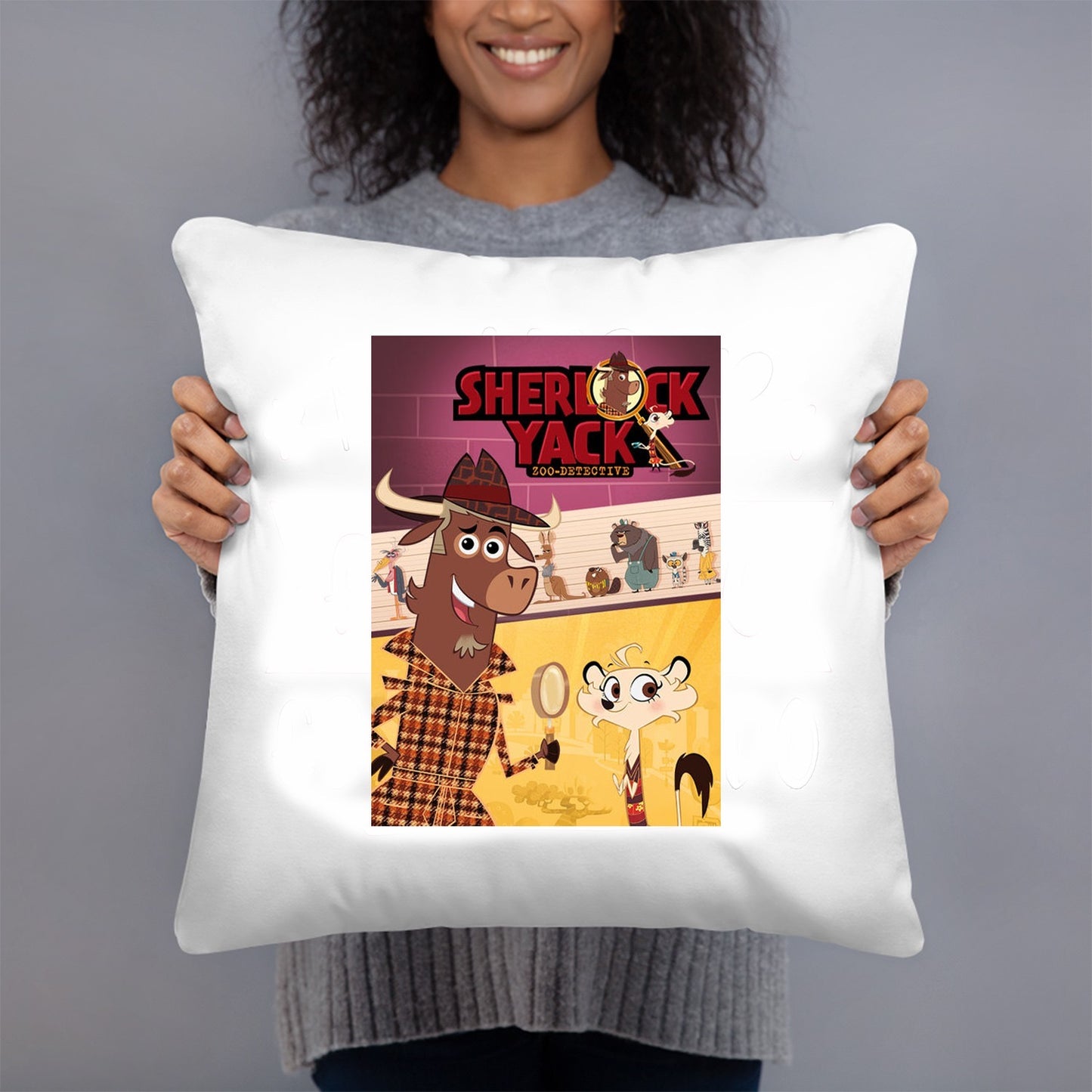 COJIN 40X40 SHERLOCK YACK DECORACION HOGAR REGALOS