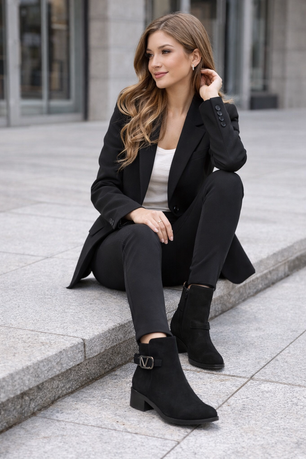 Botines Negros Elegantes con Hebilla – Estilo Sofisticado y Cómodo
MAH691