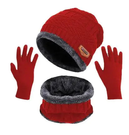 Conjunto de Gorro y Bufanda de Peluche para Invierno
