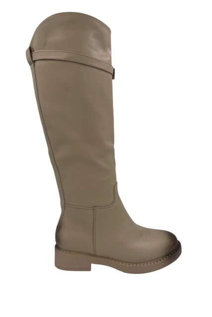 🧡 Botas Altas Beige de Mujer con Tacón Bajo – Estilo Elegante y Cómodo
302-10