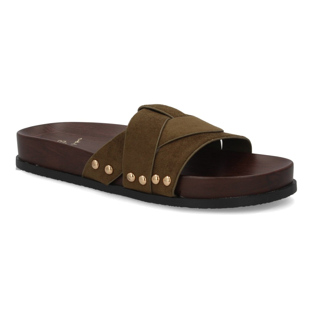 ✨ Sandalia Plana Cruzada con Tachas – OH-578
