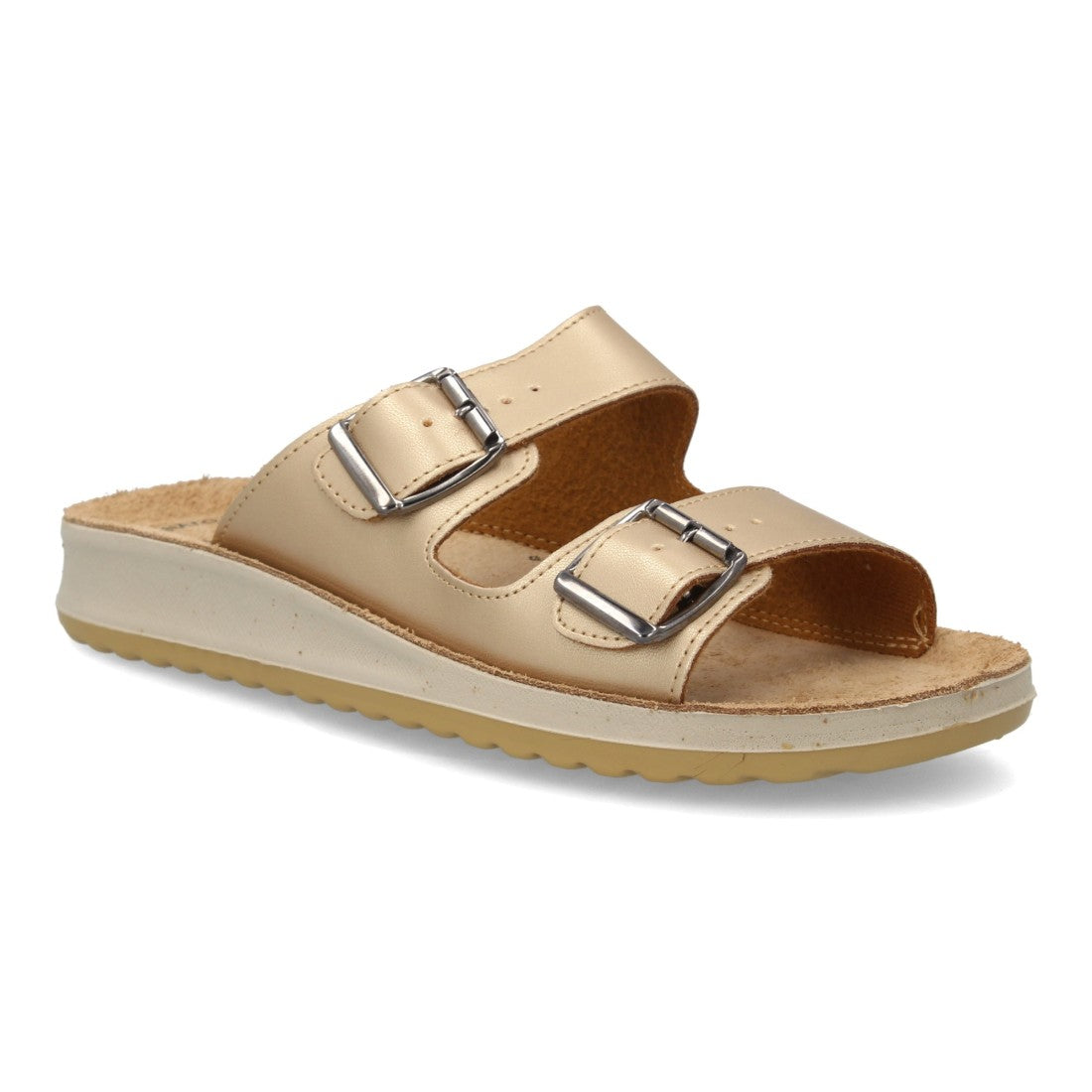 ✨ Sandalia Confort Doble Hebilla – Disponible en Beige y Champagne 6533