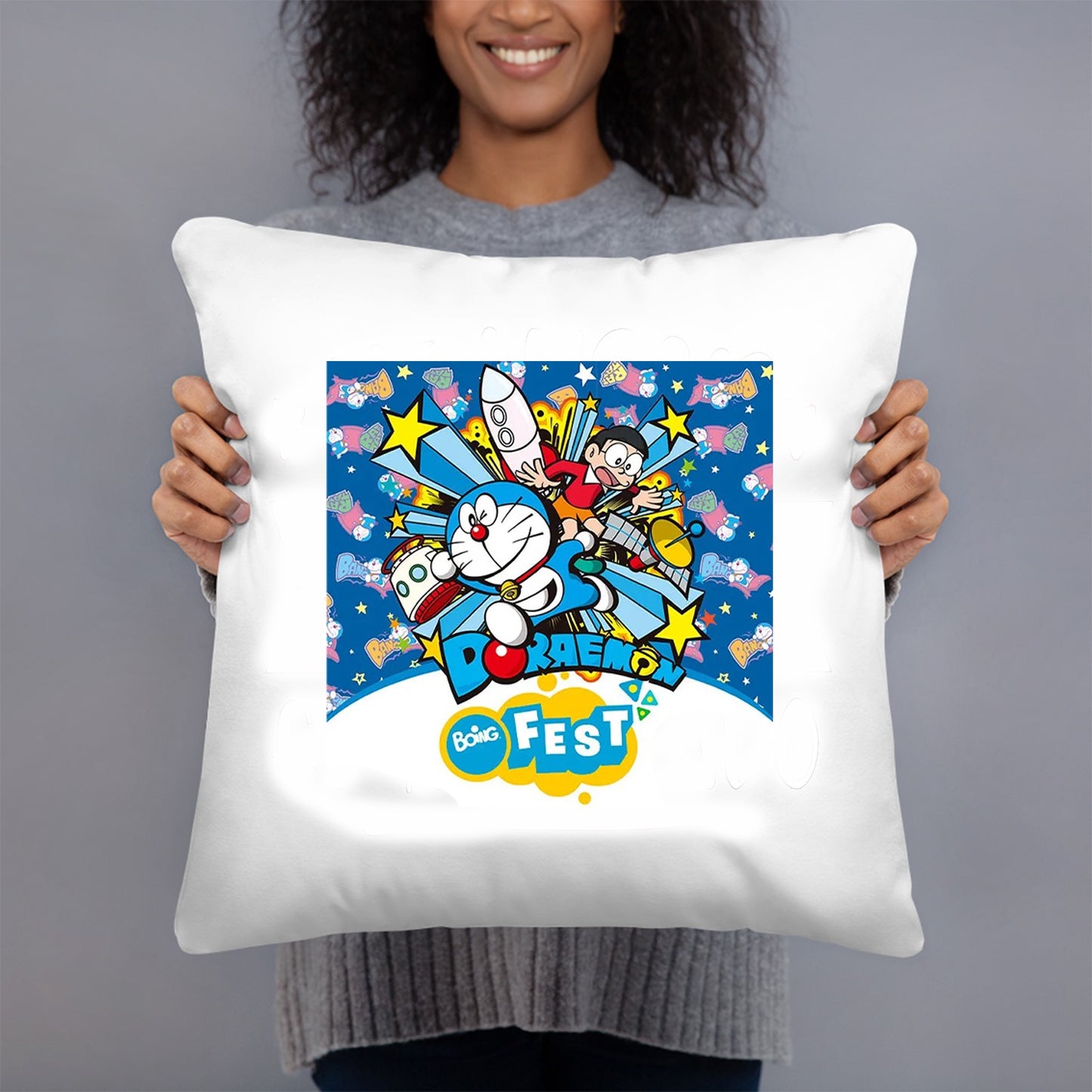 COJIN 40X40 DORAEMON DECORACION HOGAR Y REGALOS