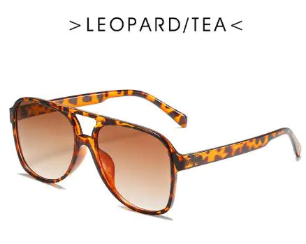 Gafas de Sol Grandes y Estilosas con Doble Puente Retro