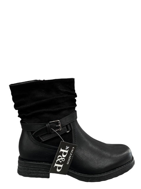 👢 Botines planos con hebilla – Disponibles en 2 colores 8101