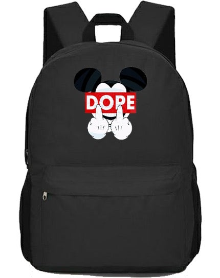 MOCHILA DOPE MICKEY HOMBRE Y MUJER COLOR NEGRO