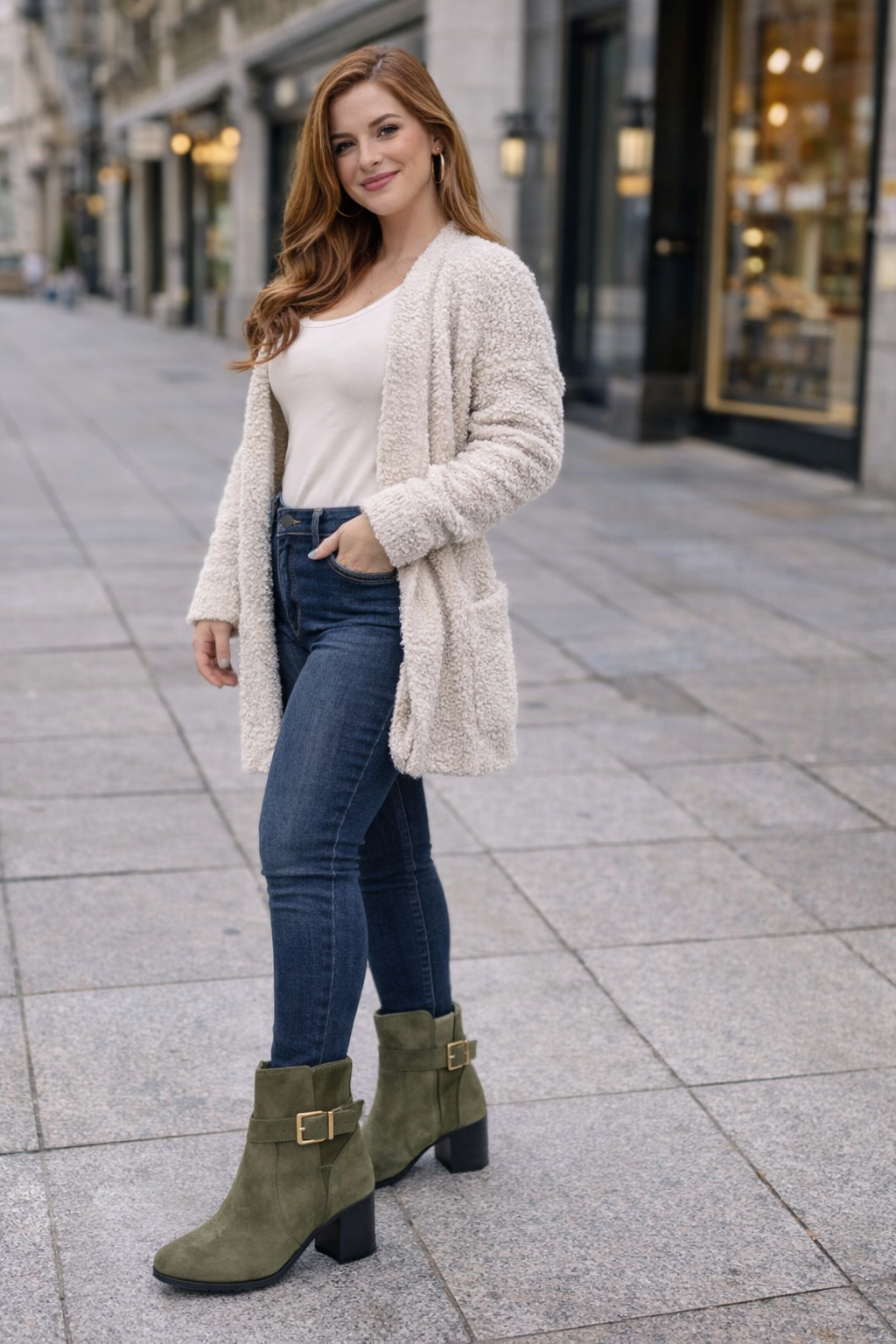 Botines de Tacón Medio con Hebilla – Elegantes y Cómodos
HF3019