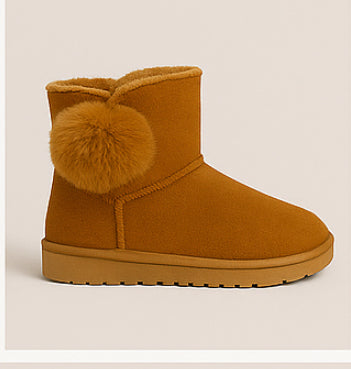 ✨ Botas Polar Pompon Mujer – Suaves, Calentitas y Súper Coquetas UG-11