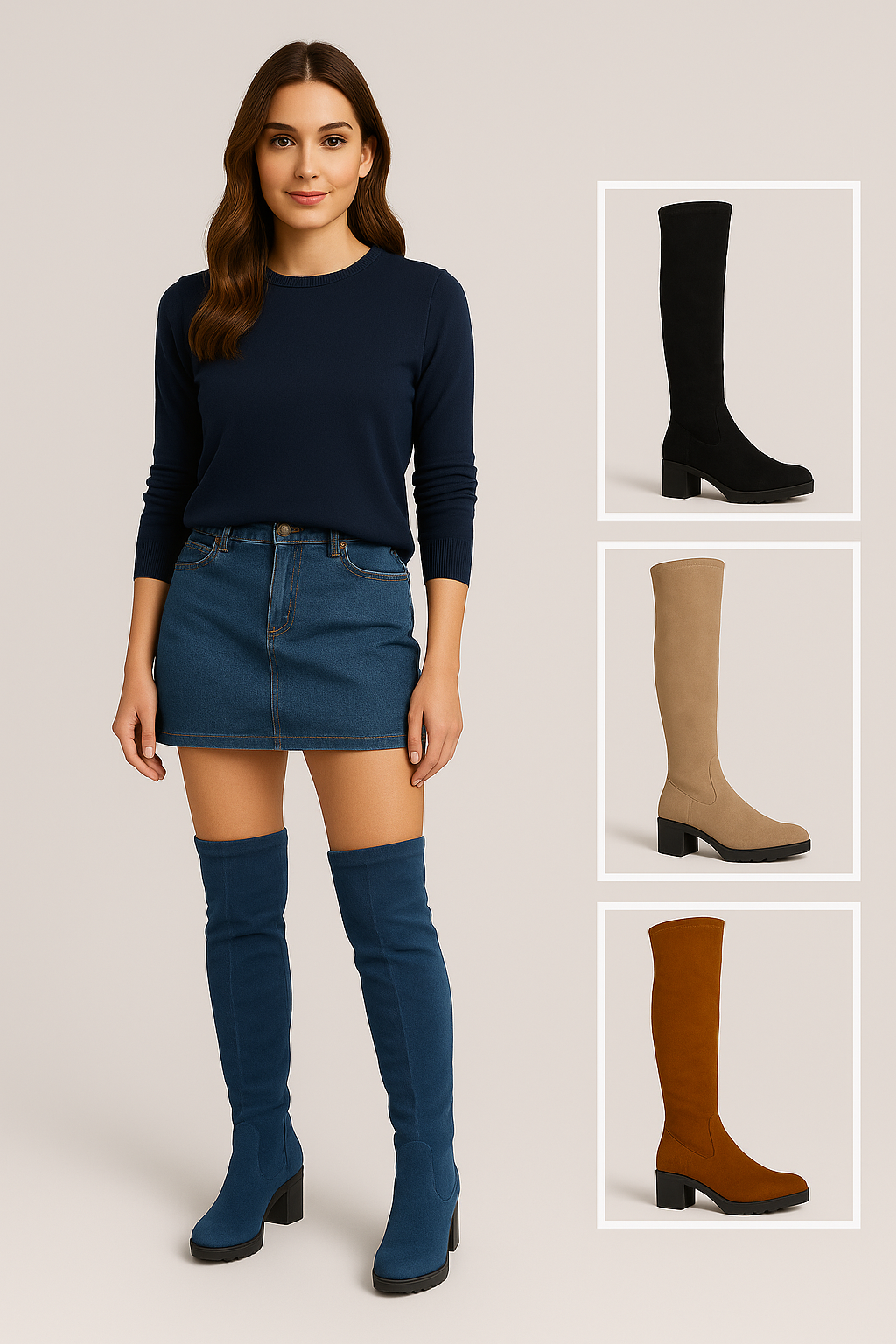 ✨ Bota Alta GERALDINE Tacón Mujer – Elegancia y Comodidad en Cada Paso W809