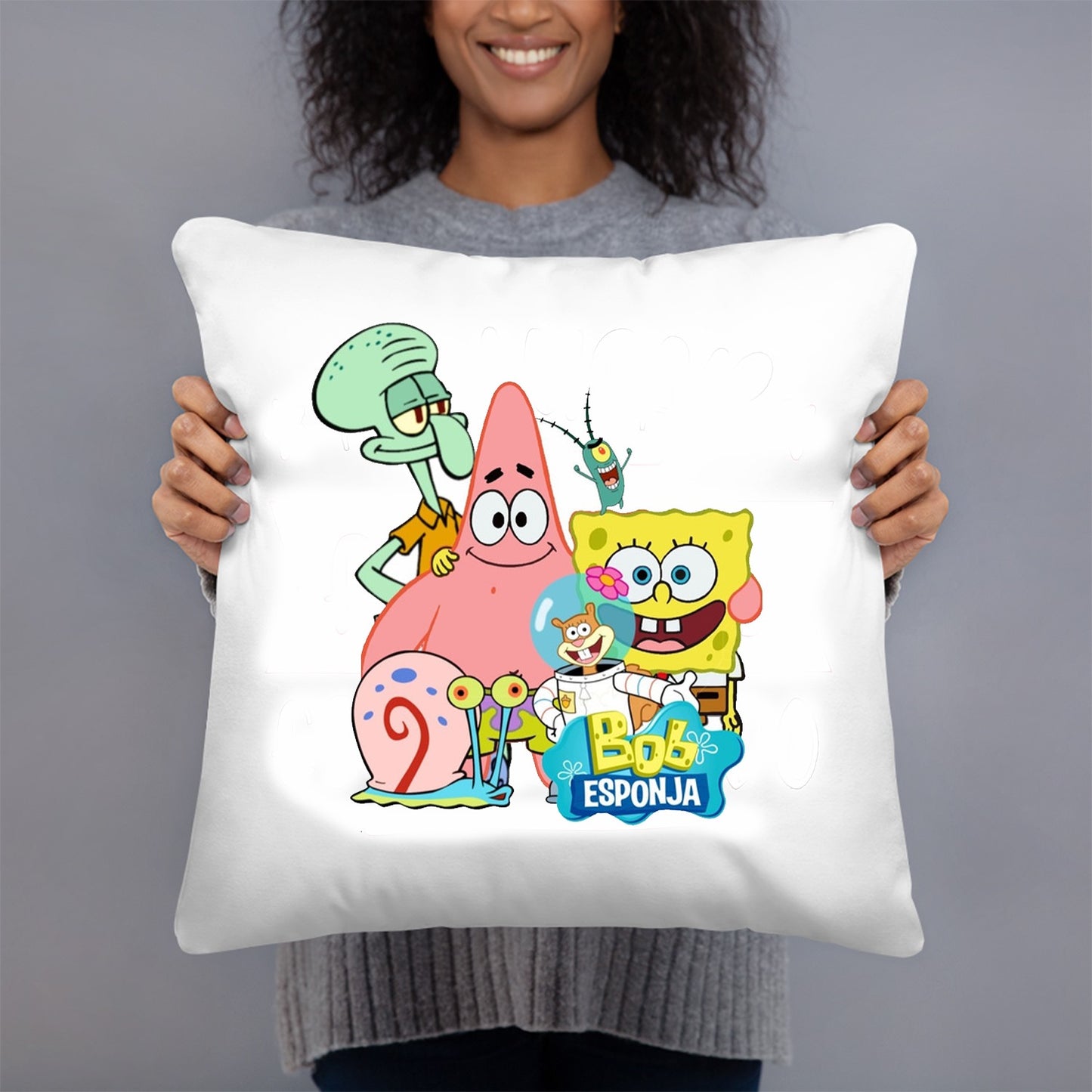 COJIN 40X40 BOB ESPONJA DECORACION HOGA REGALOS