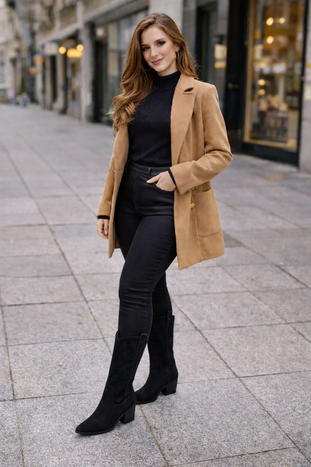 Botines Negros de Media Caña con Tacón Cómodo – Estilo Elegante y Actual
JF9871