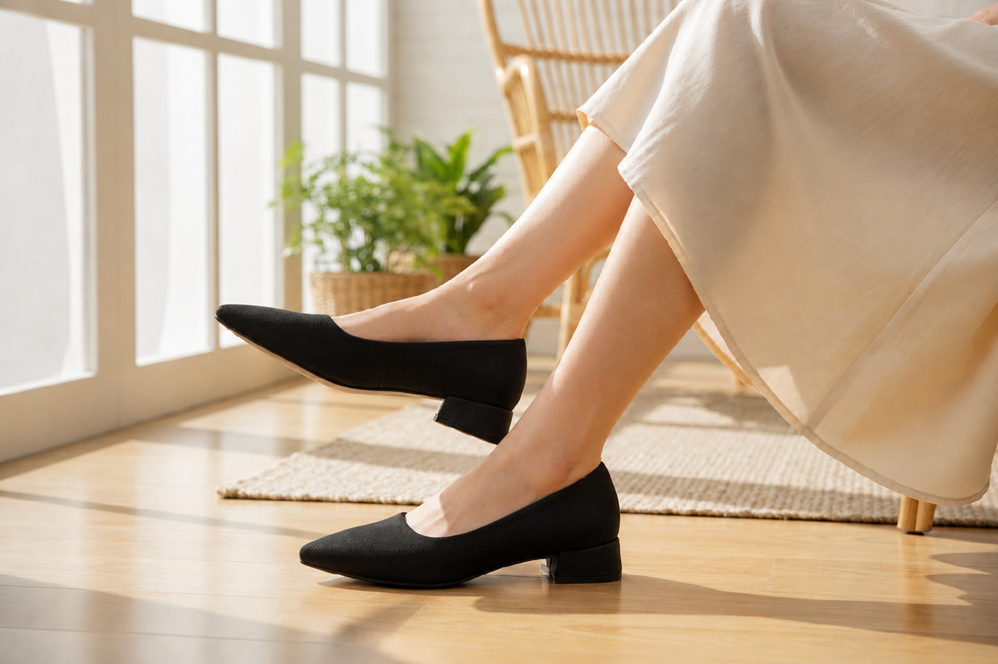 Zapatos de Tacón Bajo Negros Mujer – Elegantes, Cómodos y Versátiles L88-325