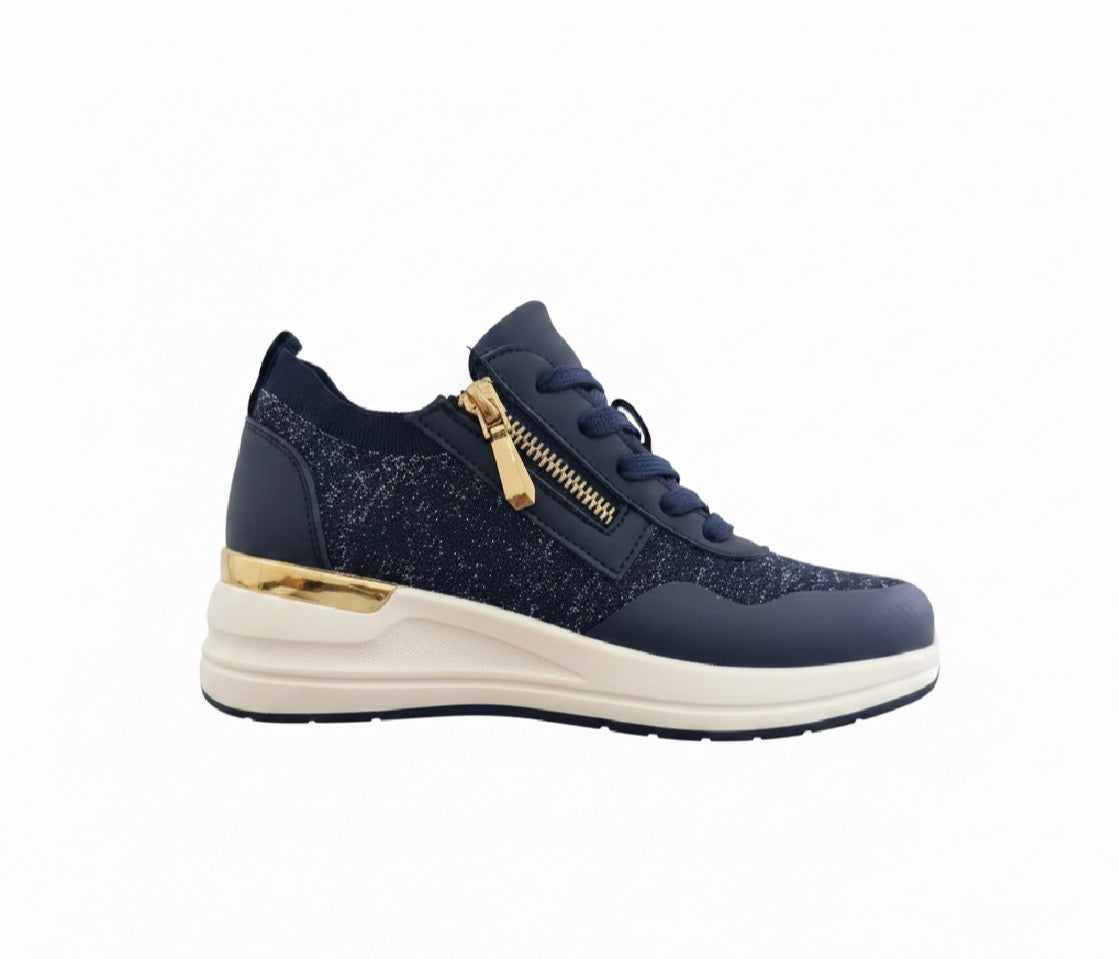 Deportiva Mujer Cuña Confort con Cremallera 2 Colores M565