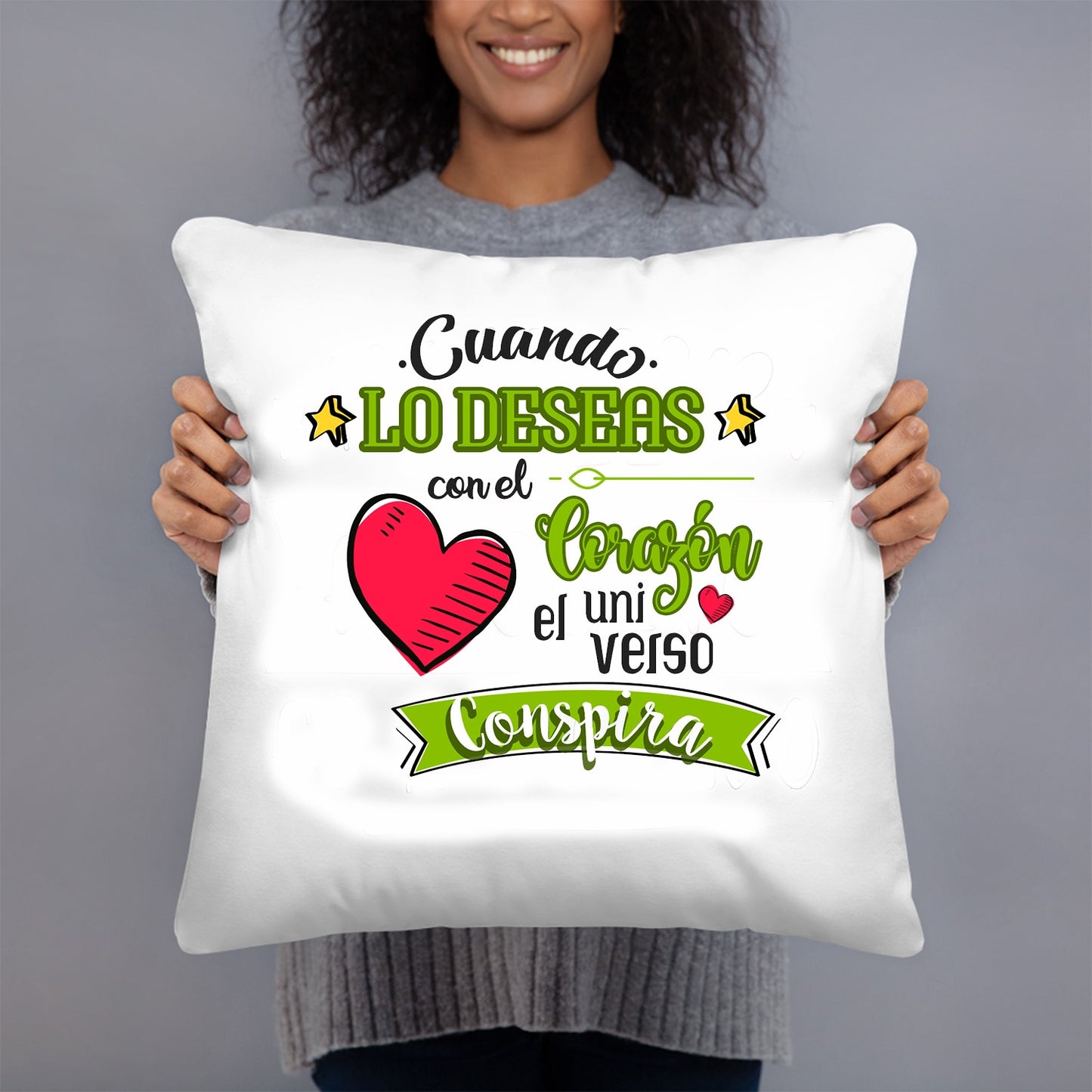 COJIN 40X40 FRASE DECORACION HOGAR REGALOS