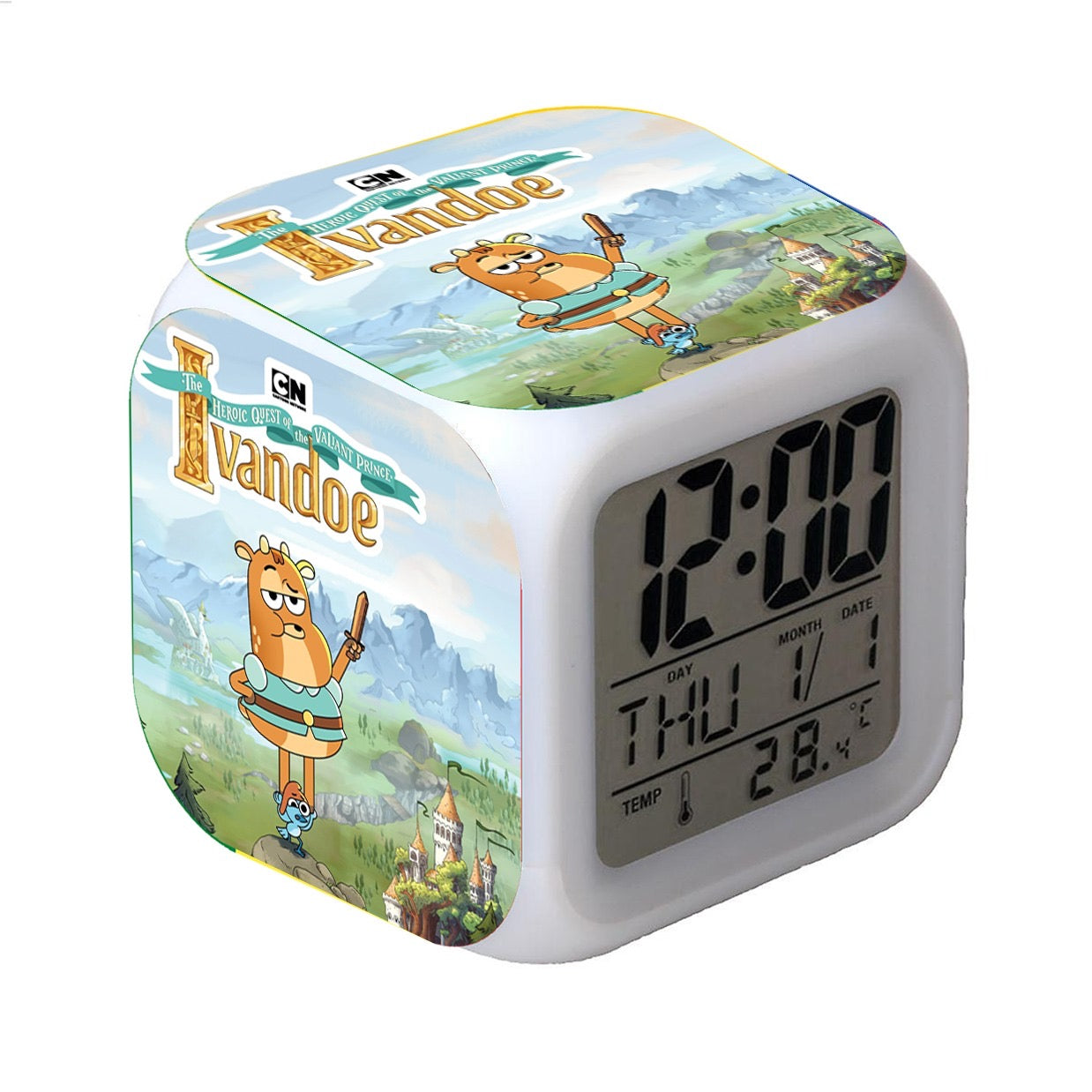 RELOJ DESPERTADOR CON ALARMA Y LUCES LED IVANDOE