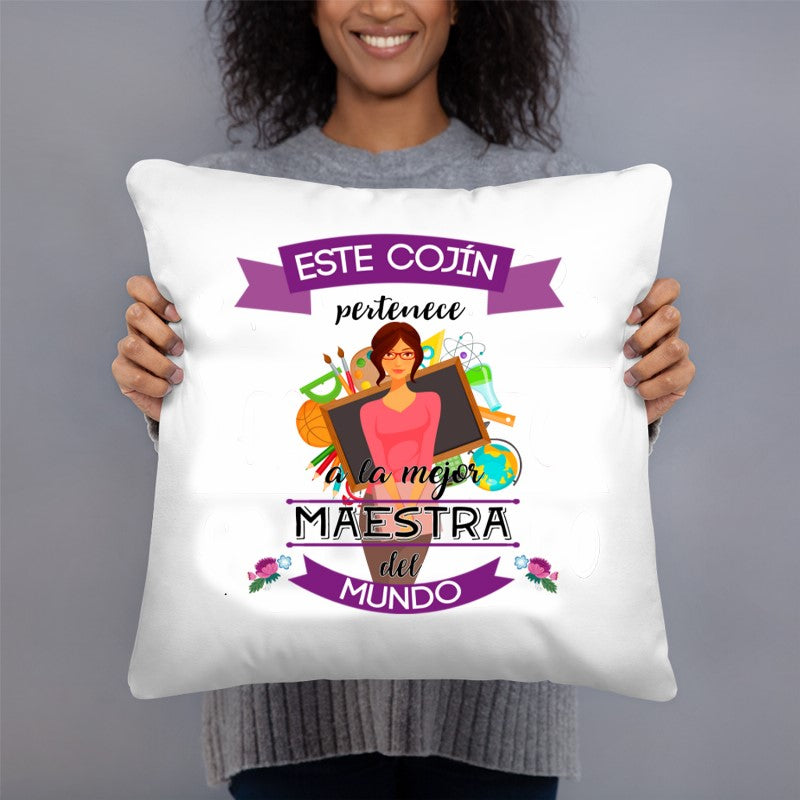 COJIN 40X40 MEJOR MAESTRA DECORACON HOGAR REGALOS
