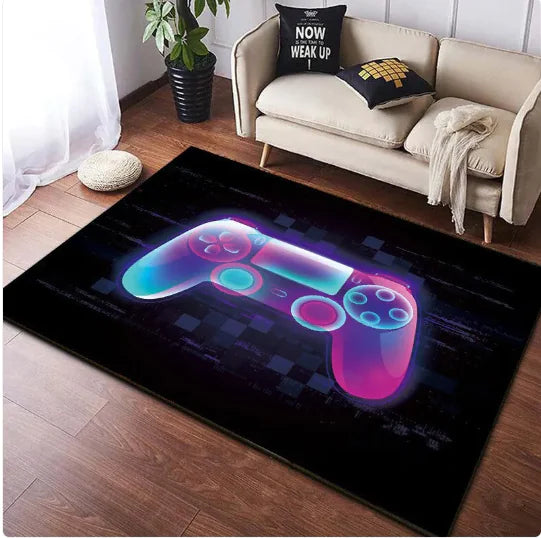 Alfombra para Sala con Diseño de Control de Videojuegos