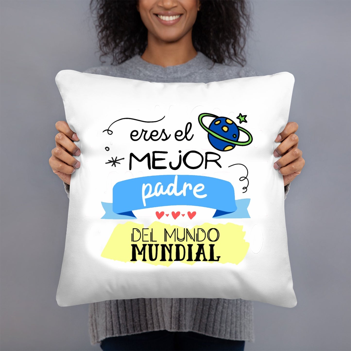 COJIN 40X40 MEJOR PADRE DECORACION HOGAR REGALOS