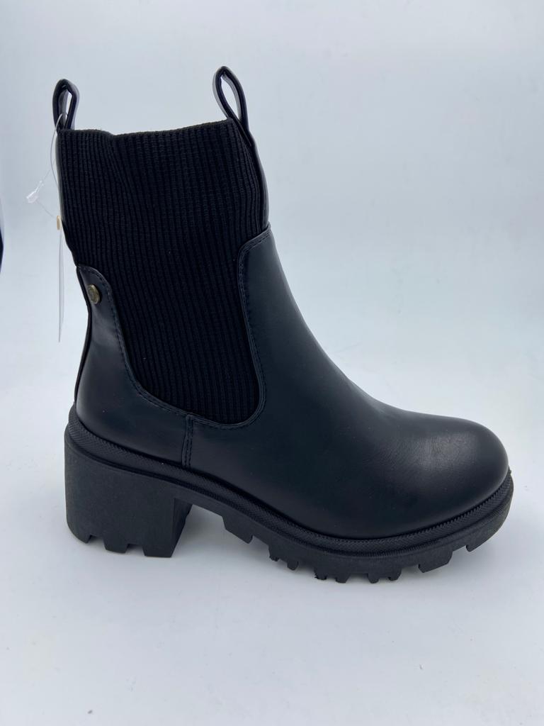 Botines Negros Mujer Plataforma y Tacón Medio – Urbanos y Modernos L604