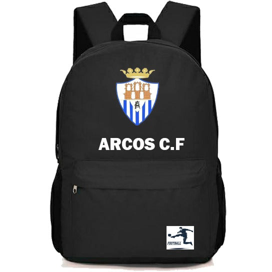 Mochila Deportiva Arcos C.F. Negra – Resistente y Cómoda para Uso Diario