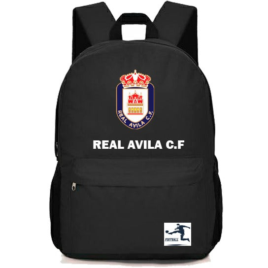 Mochila Deportiva Real Ávila C.F. Negra – Resistente y Cómoda para Uso Diario