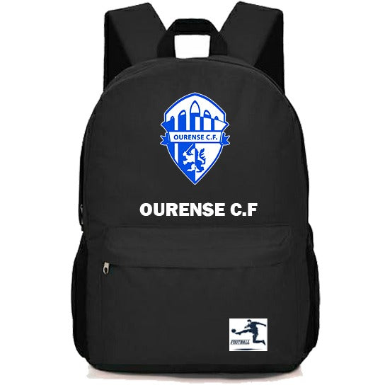Mochila Deportiva Ourense C.F. Negra – Resistente y Cómoda para Uso Diario