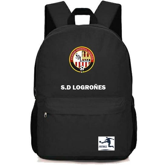 Mochila Deportiva S.D. Logroñés Negra – Resistente y Cómoda para Uso Diario