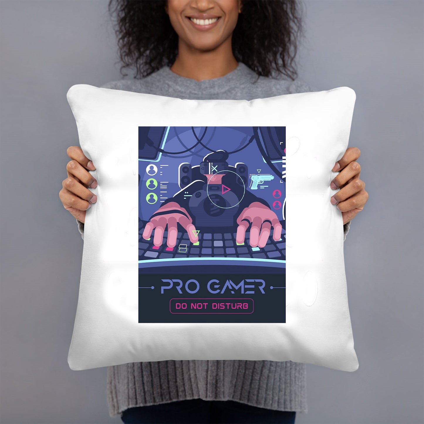 COJIN 40X40 PRO GAMER DECORACION HOGAR REGALOS