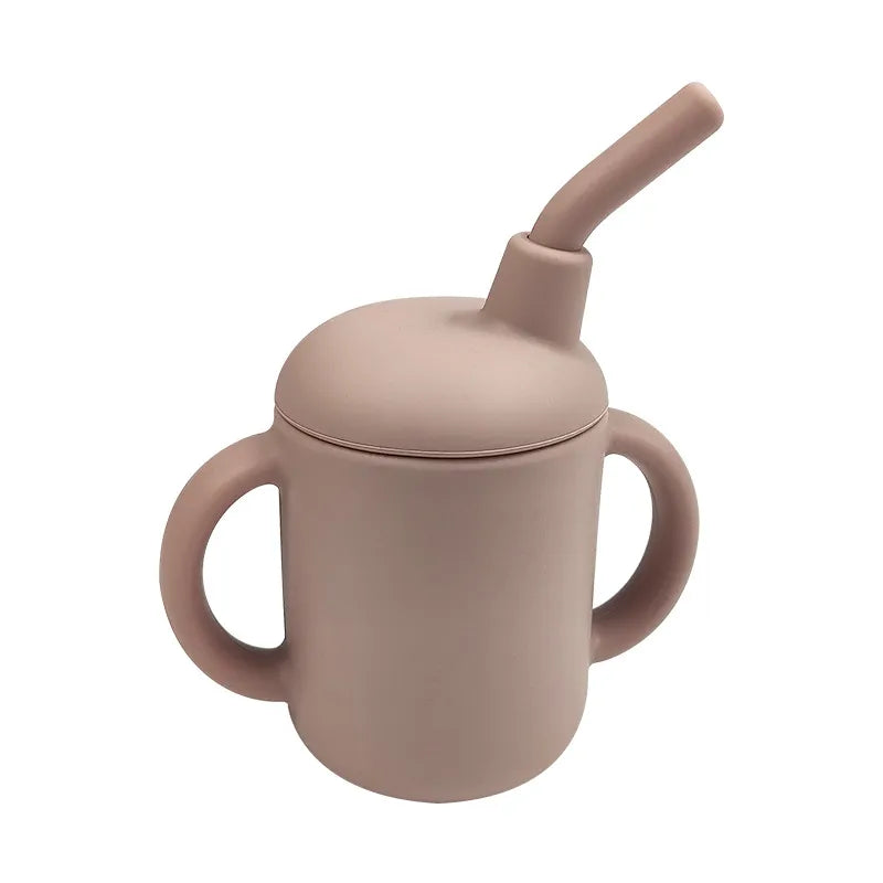 Vaso de Agua de Silicona de Color Sólido para Bebé