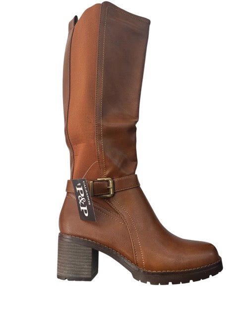 BOTA CON TACON BAJO ALTA POLIPIEL 3776