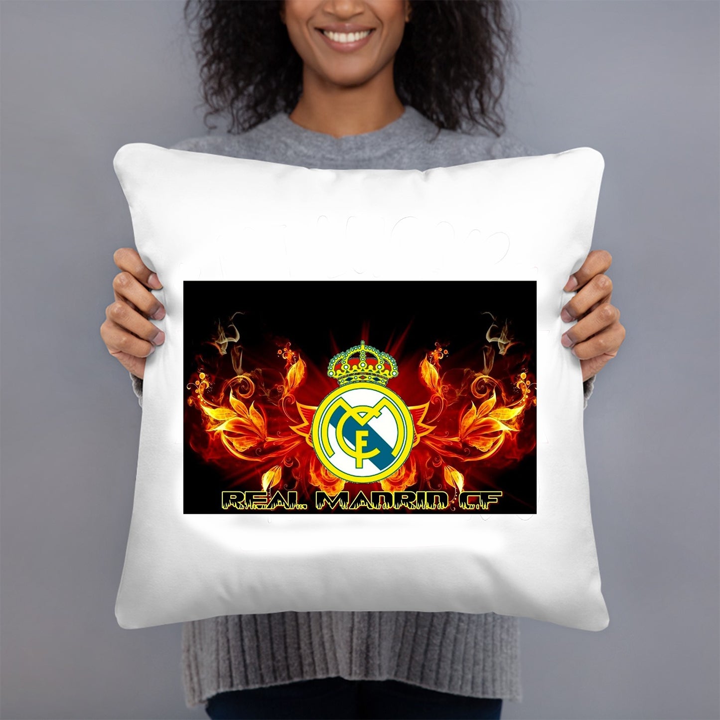 COJIN 40X40 REAL MADRID DECORACION HOGAR REGALOS