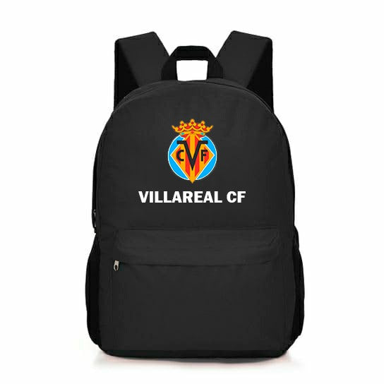 🎒Mochila Villarreal CF Negra Deportiva para Diario o Colegio