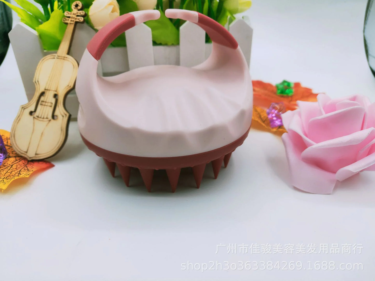 Cepillo de Silicona Portátil para Shampoo y Masaje