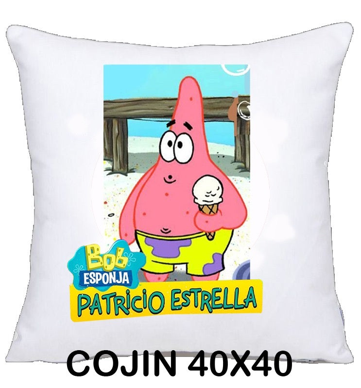 COJIN 40X40 PATRICIO ESTRELLA DECORACION HOGAR REGALOS