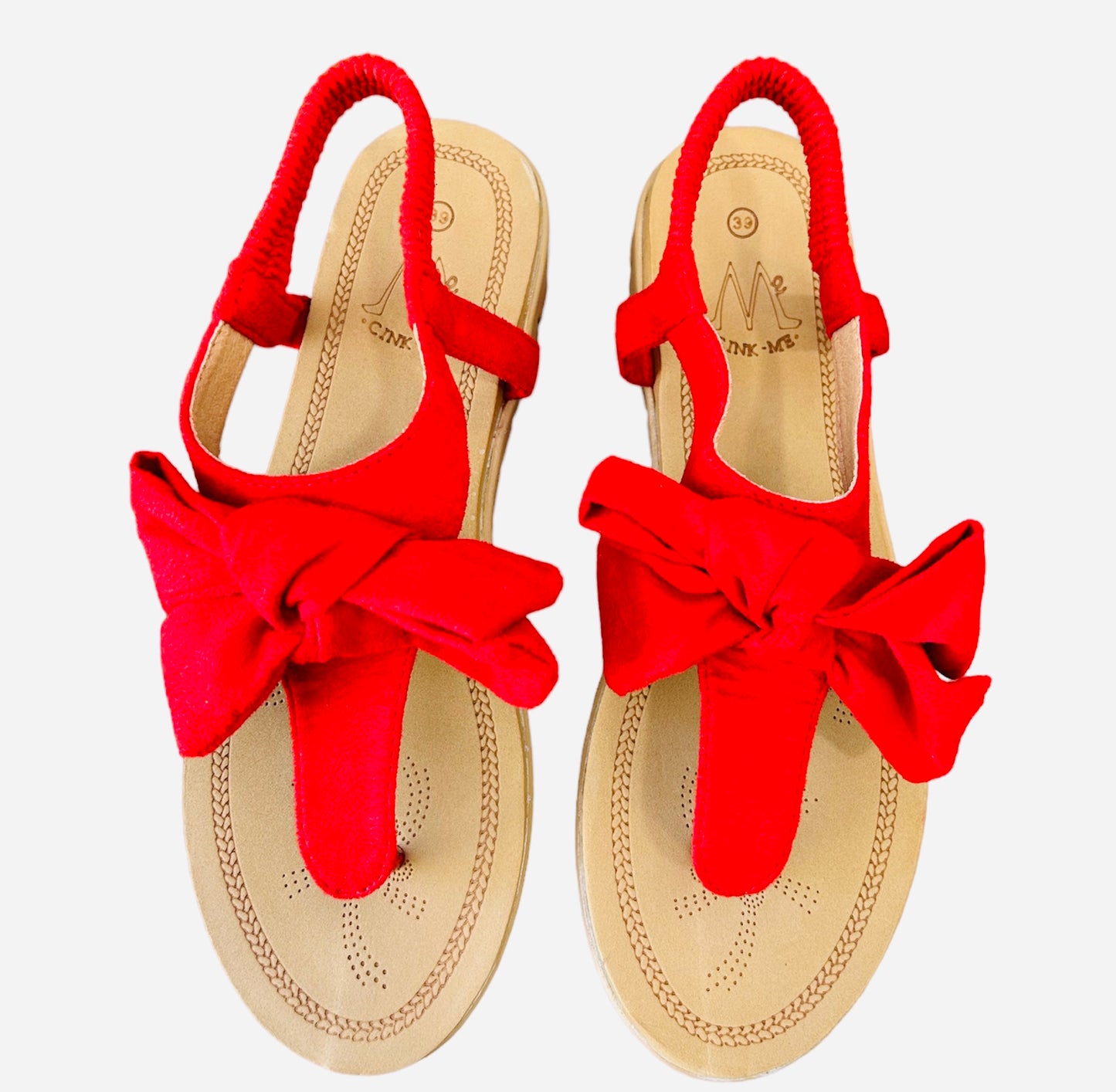 SANDALIA PLANA CON LAZO G-627-1