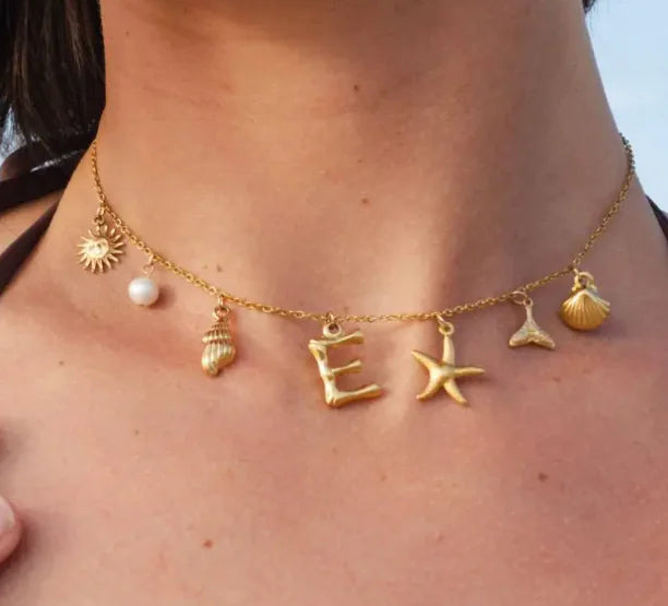 Collar Geométrico de Acero de Titanio