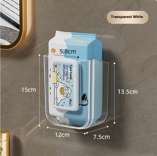 Toallitas húmedas y caja de almacenamiento en forma de U sin perforaciones