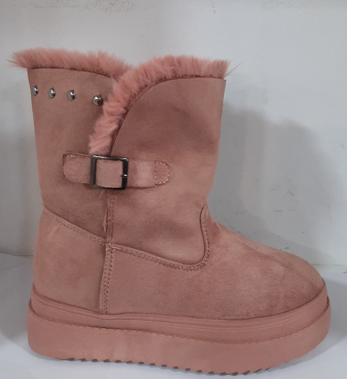 Bota de Invierno Pelito Mujer con Hebilla – Súper Calentitas y Modernas
887