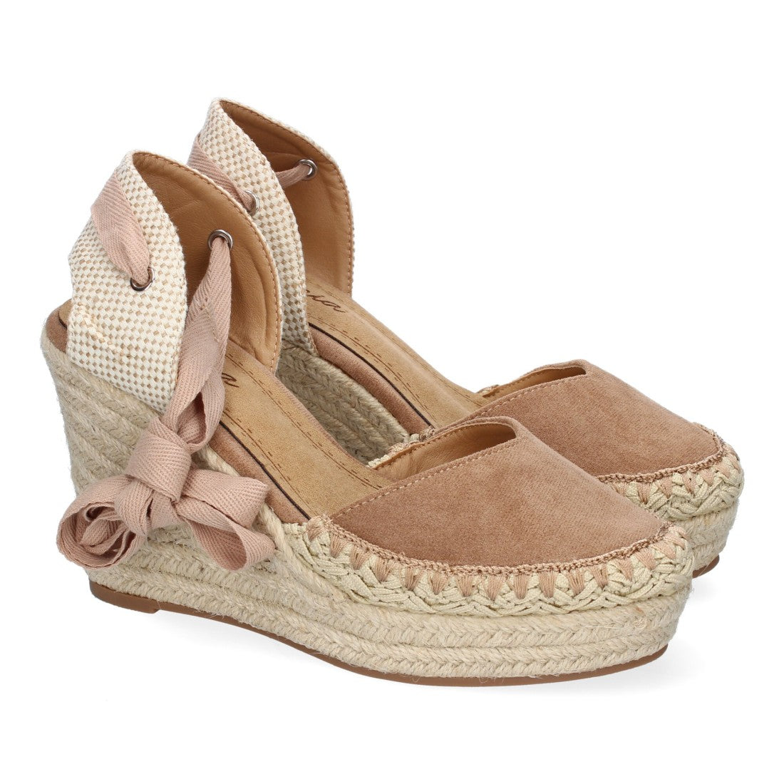Alpargatas de Cuña con Cintas al Tobillo – Plataforma de Yute | Varios Colores 7Q9