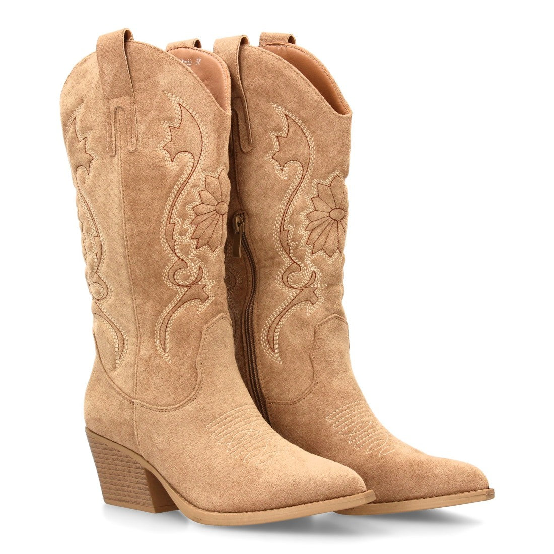Bota Cowboy Alta Bordada de Mujer – Estilo Western YY-33