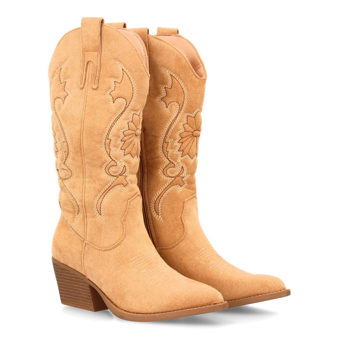 Bota Cowboy Alta Bordada de Mujer – Estilo Western YY-33