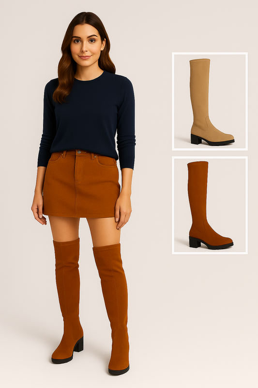 ✨ Bota NEREA Alta de Tacón Mujer COD 20025