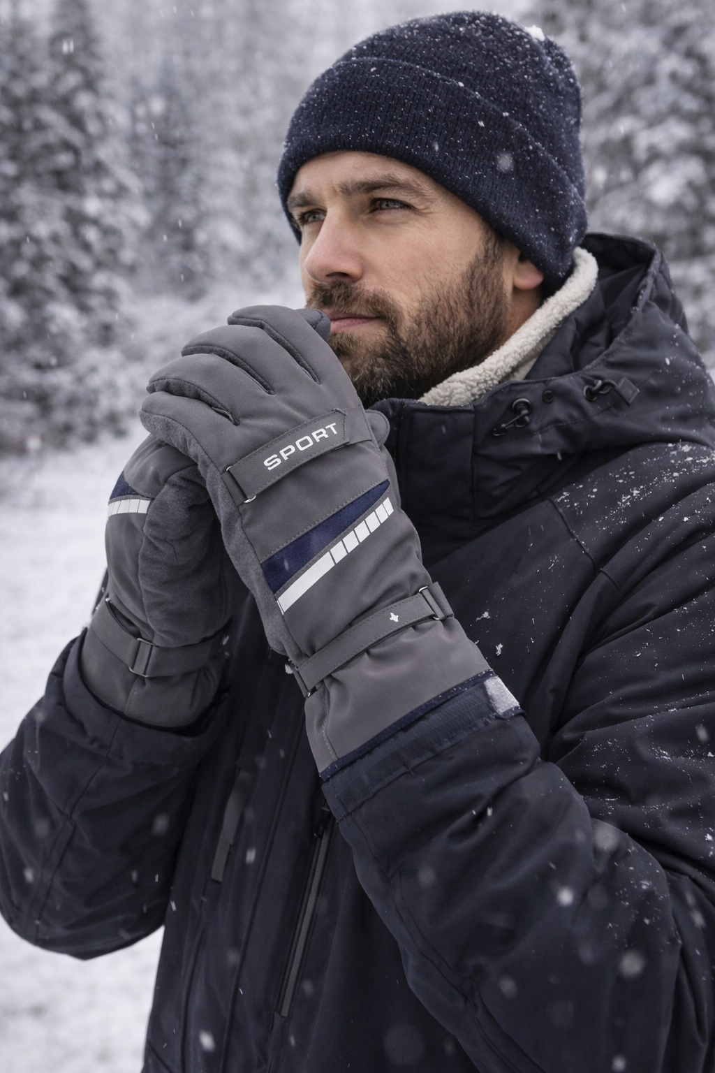 🧤 Guantes de Invierno para Hombre SPORT – Impermeables, Térmicos y Antideslizantes