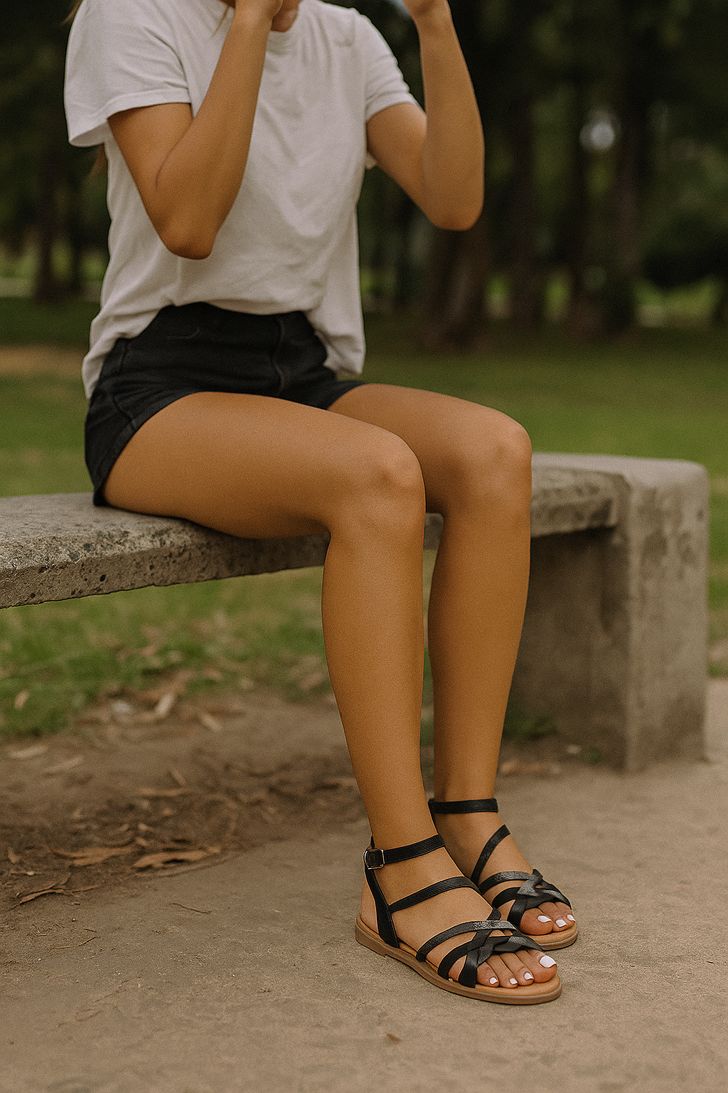 SANDALIA PLANA TRENZA 7821