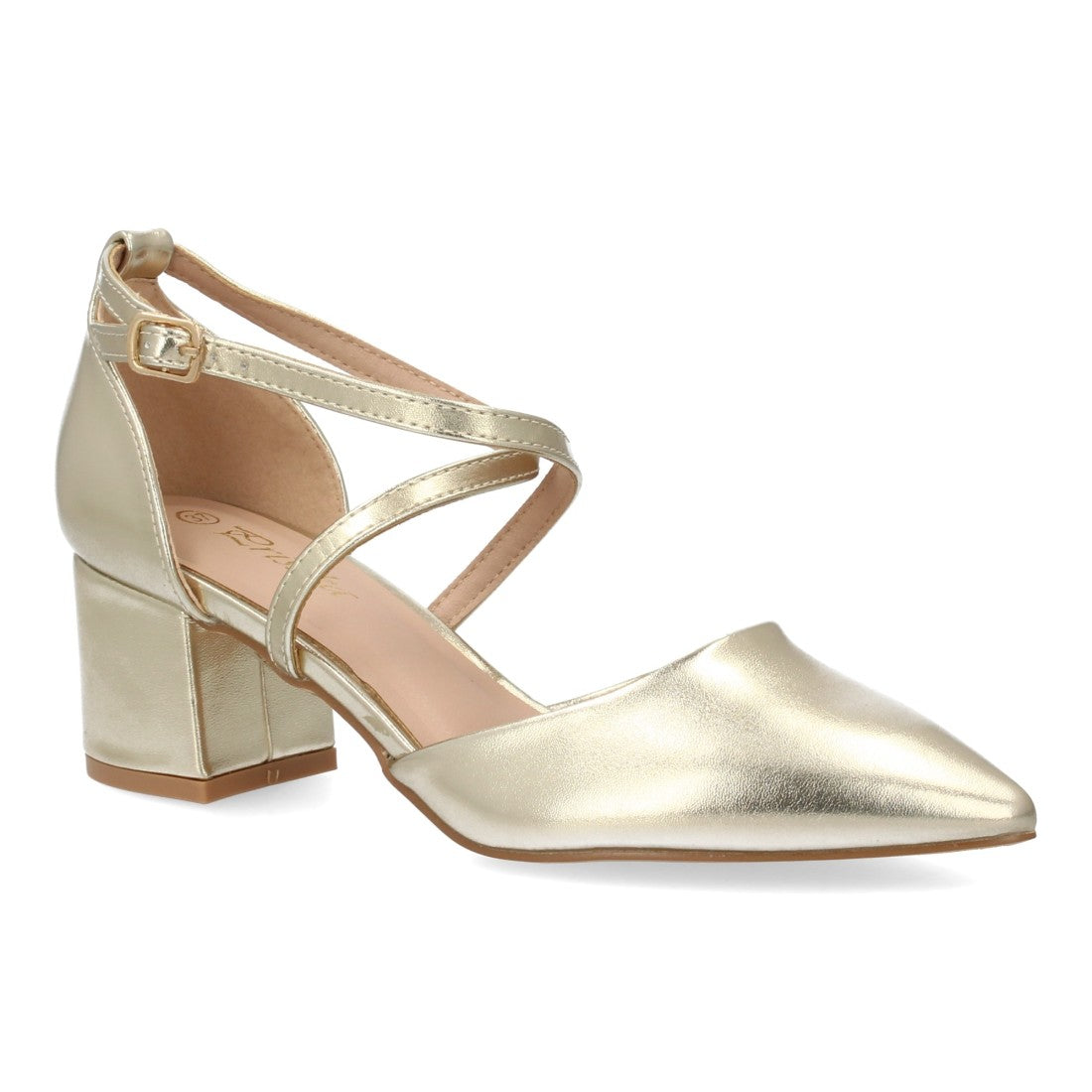 Zapato de Tacón Bloque con Tiras Cruzadas – Varios Colores YK531