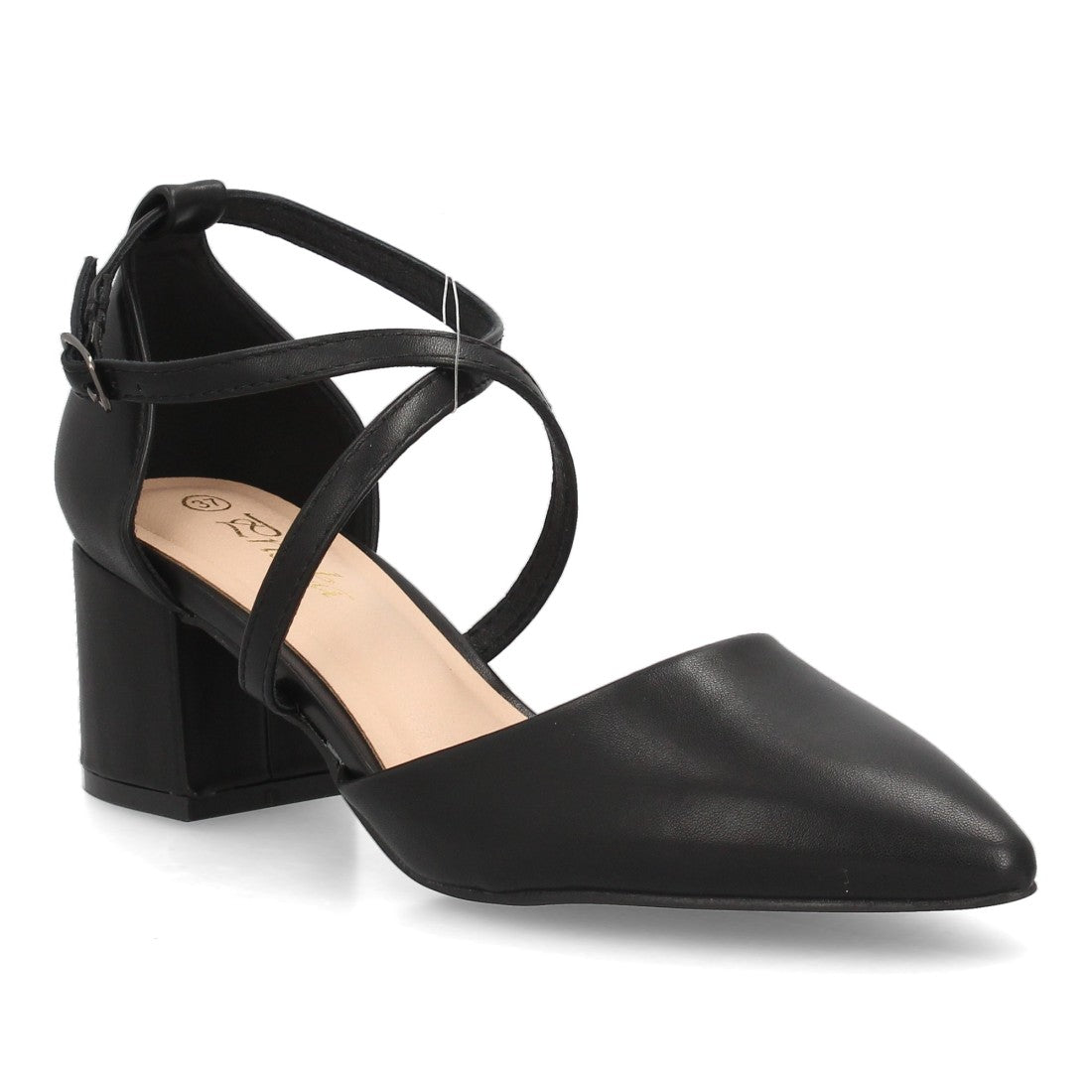 Zapato de Tacón Bloque con Tiras Cruzadas – Varios Colores YK531