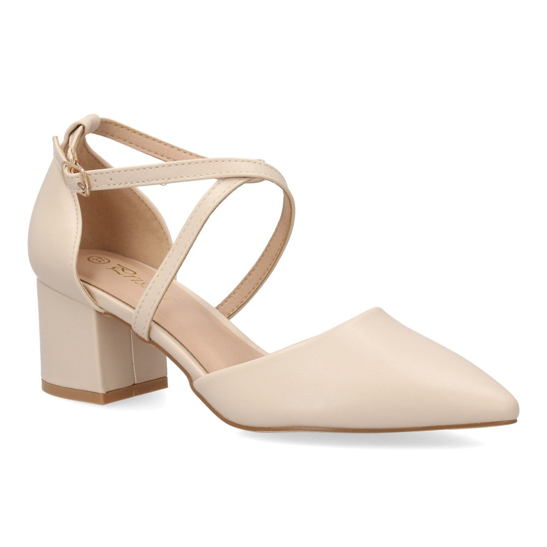 Zapato de Tacón Bloque con Tiras Cruzadas – Varios Colores YK531