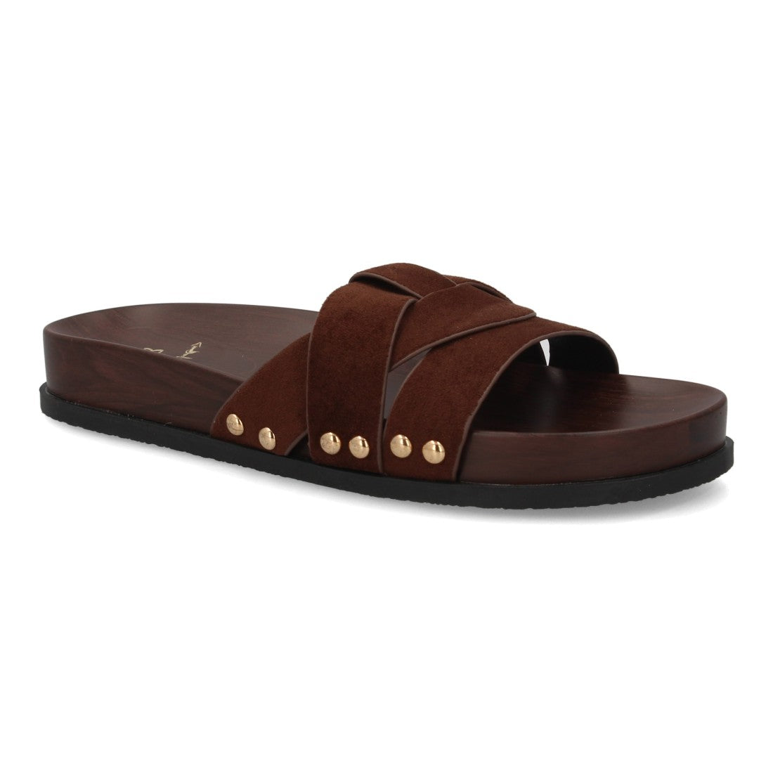 ✨ Sandalia Plana Cruzada con Tachas –  OH-578