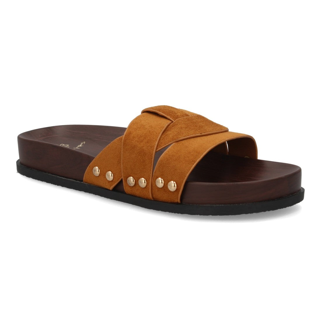 ✨ Sandalia Plana Cruzada con Tachas –  OH-578