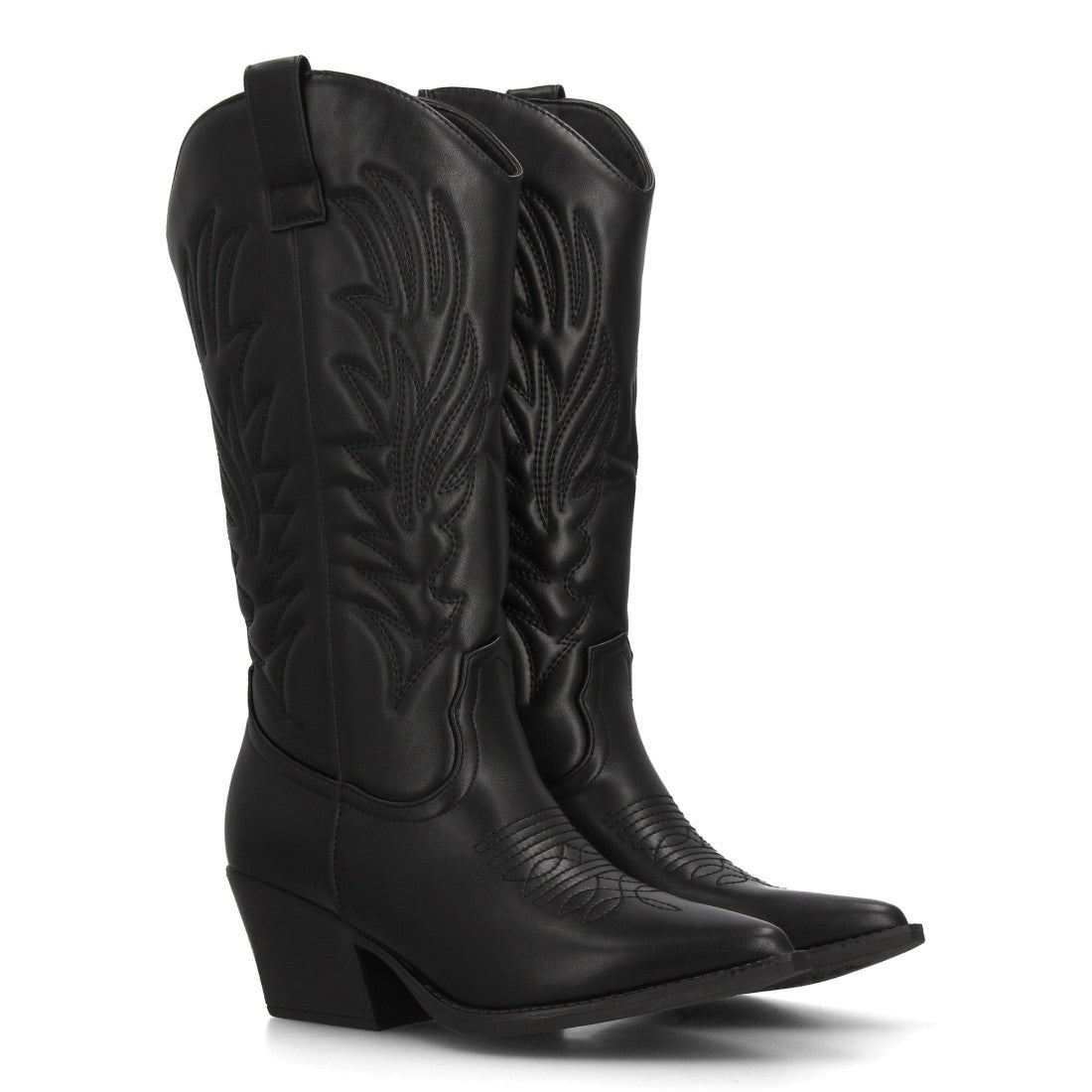 Bota Cowboy Alta Bordada – Tacón Western  YY-125
